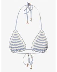 Zimmermann - Awaken Crocheted Triangle Bikini Top - Lyst
