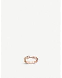 Cartier - C De 18ct Rose-gold Wedding Ring - Lyst