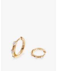 Missoma - Studded 9Ct And 0.09Ct Diamond Huggies Earrings - Lyst