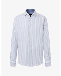 Hackett - Striped Tailored-Fit Long-Sleeve Cotton Shirt - Lyst