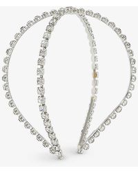 Lelet - Exes Crystal-embellished Stainless Steel Headband - Lyst