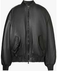 Wardrobe NYC - Oversized Leather Bomber Jacket - Lyst