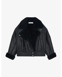 IRO - Octavi Oversized Sheepskin Leather Jacket - Lyst