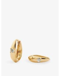 Missoma - Dome 9Ct And 0.066Ct Diamond Huggies - Lyst