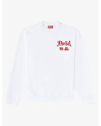 DIESEL - Flocked Graphic-Print Cotton Jumper - Lyst