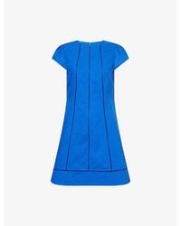 ME+EM - A-Line Cap-Sleeve Linen Mini Dress - Lyst