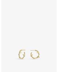 Shaun Leane - Rose Thorn 18Ct-Plated Sterling Vermeil Hoop Earrings - Lyst