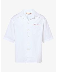 Marni - Logo-Print Short-Sleeve Cotton Shirt - Lyst