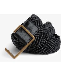 Zadig & Voltaire - La Cecilia Obsession C-buckle Braided Leather Belt - Lyst