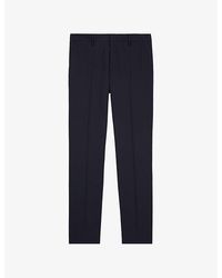 The Kooples - Front Crease Mid-Rise Slim-Fit Wool Trousers - Lyst