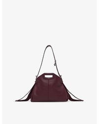 Maje - Miss M Logo-Embossed Fringed-Trim Leather Shoulder Bag - Lyst