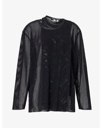 Junya Watanabe - Oversized Long-Sleeve Mesh Top - Lyst