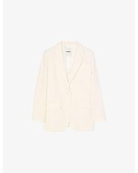 Sandro - Notched-Lapel Single-Breasted Woven Blazer - Lyst
