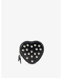 The Kooples - Stud-Embellished Leather Coin Purse - Lyst