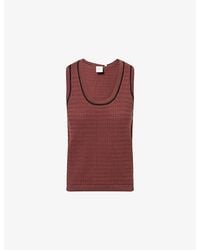 Varley - Gideon Sleeveless Cotton-Knit Tank Top - Lyst
