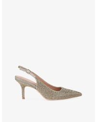 Carvela Kurt Geiger - Spirit Jewel Woven Heeled Slingbacks - Lyst