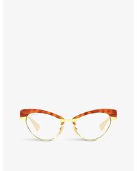 Gucci - gg1131s Metal Cat Eye-frame Optical Glasses - Lyst