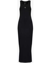 Givenchy - Sleeveless Ribbed Stretch-cotton Maxi Dres - Lyst