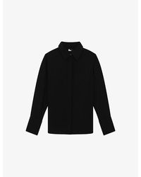 The Kooples - Straight-Cut Long-Sleeve Satin Shirt - Lyst