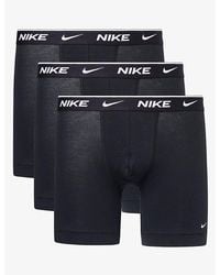 Nike - Branded-Waistband Set Of Three Stretch-Cotton Boxers - Lyst
