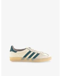 adidas - Gazelle Indoor Suede And Knitted Low-Top Trainers - Lyst