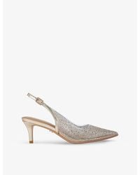 Carvela Kurt Geiger - Lovebird Rhinestone-Embellished Vinyl Slingback Courts - Lyst