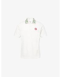 CASABLANCA - Laurel Logo-Patch Cotton-Pique Polo Shirt - Lyst