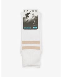 FALKE - Dynamic Stripe-Trim Stretch-Cotton Socks - Lyst
