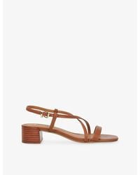 Dune - Jaskell Low-Block Heel Leather Sandals - Lyst