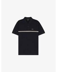 BOSS - Paddy Horizontal-Stripe Cotton Polo Shirt - Lyst