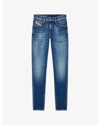 DIESEL - 209 D-strukt Faded-wash Slim-leg Stretch-denim Jeans 3 - Lyst