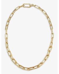 Monica Vinader - Alta Capture Charm 18ct Gold-vermeil Link Necklace - Lyst