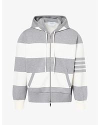 Thom Browne - Hector Striped Cotton-Blend Hoody - Lyst