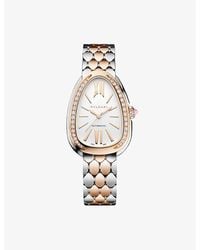 BVLGARI - Serpenti Seduttori 18Ct, Diamond And Stainless-Steel Automatic Watch 34Mm - Lyst