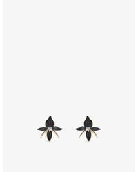 Shaun Leane - Orchid Flower And Diamond Stud Earrings - Lyst