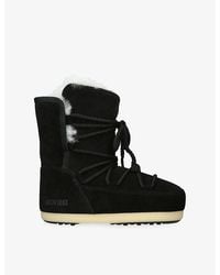 Moon Boot - Evx Suede And Shearling Snow Boots - Lyst