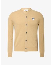 COMME DES GARÇONS PLAY - Heart Motif-Logo Wool Cardigan - Lyst
