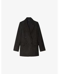 Zadig & Voltaire - Miew Double-Breasted Wool Blend Coat - Lyst
