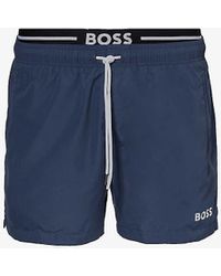 BOSS - Vy Logo-print Regular-fit Recycled-polyester Swim Shorts X - Lyst