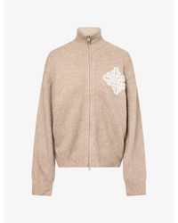 The Couture Club - Fluffy Funnel-Neck Zip Knit Jumper - Lyst