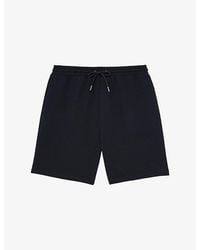 Reiss - Renly Textured Drawstring-Waist Stretch-Woven Shorts - Lyst