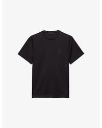 Prada - Triangle Logo-Plaque Cotton-Jersey T-Shirt - Lyst