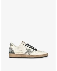 Golden Goose - Ball Star Leather Low-Top Trainers - Lyst