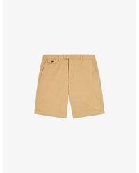 Ted Baker - Ashfrd Regular-fit Stretch Cotton-blend Chino Shorts - Lyst