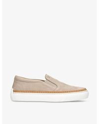 Tod's - Cassetta Slip-on Suede Trainers - Lyst