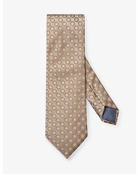 Eton - Geometric-weave Silk Tie - Lyst