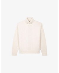The Kooples - Textured Roll-Neck Wool-Blend Jumper - Lyst