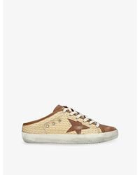 Golden Goose - Super Star Sabot 15319 Woven And Leather Trainers - Lyst