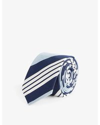 Thom Browne - Classic Striped Silk And Cotton-blend Tie - Lyst