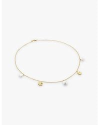 Monica Vinader - Capri 18Ct-Plated Vermeil Sterling- And Keshi-Pearl Pendant Necklace - Lyst